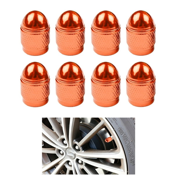 8Pcs Car Bike Wheel Tire Tyre Air Valve Caps Stem Cover Accessories RED